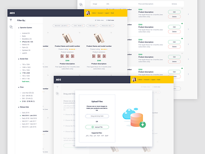 Mobile Device Store Dashboard dashboard e commerce illustration sketch app ui ui ux design ux design vector web web design website