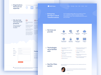 Hello Future landing page onepager sketch sketch app ui ui design ui ux web design