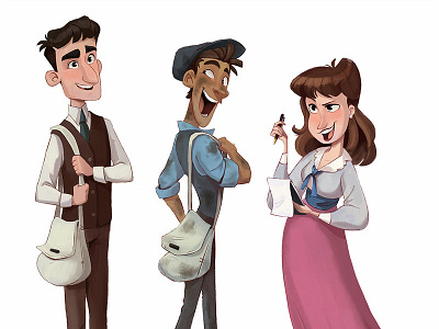 Newsies Gang adobe photoshop character design digital art digital painting disney newsies photoshop