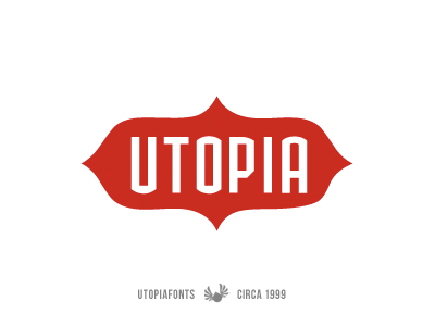 Utopiafonts Logo circa 1999 logo personal utopiafonts