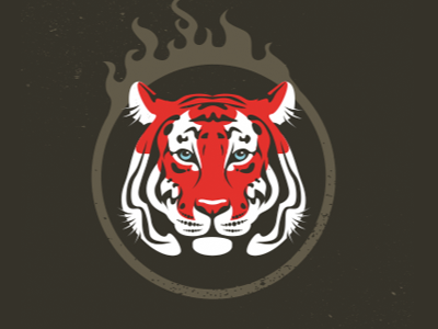 Tiger, Tiger, Burning Bright circus fire hoop tiger