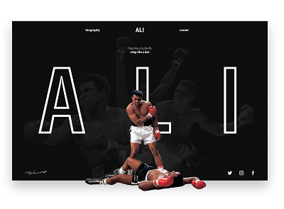 Muhammad Ali's Website Concept ali boxing figma ui ui design uiux ux web website