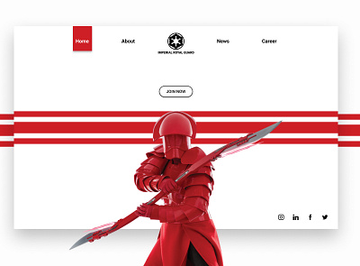 Imperial Royal Guard Official Website Concept concept figma star wars starwars ui ui design ux web website