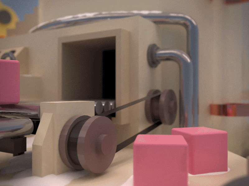 Machine 4 - Cubes! 3d animation assembly line blender3d cube detail machine motion