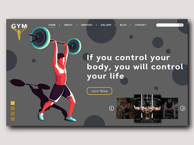 GYM web site home page