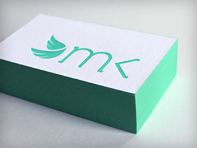 MK Design Business Card branding identity print design typography