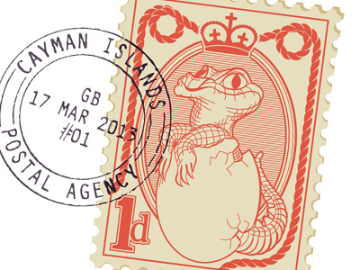 Crocodile Stamp crocodile eggs postcard stamp