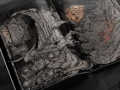 Oath of Dagon Spread artbook book comic cthulhu dagon dark fantasy drawing ink lovecraft magazine zine