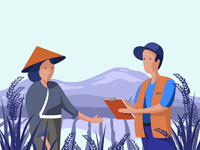 Farmer Survey digital illustration flat illustration illustration