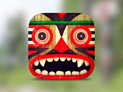 Totem icon icons indian ios mask red scary tooth totem wood