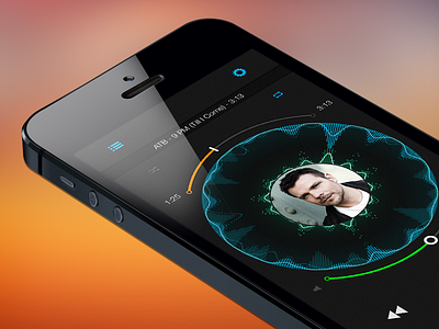 Music Wave app app atb concept design icon interface ios iphone music play ui wave