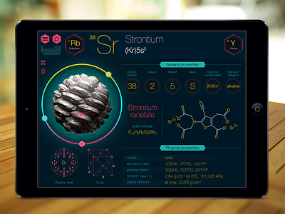 The periodic table app concept app chemistry concept design education element interface ios ipad mobile ui ux