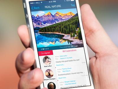 Social app Post app comments design interface ios post profile social tag ui ux