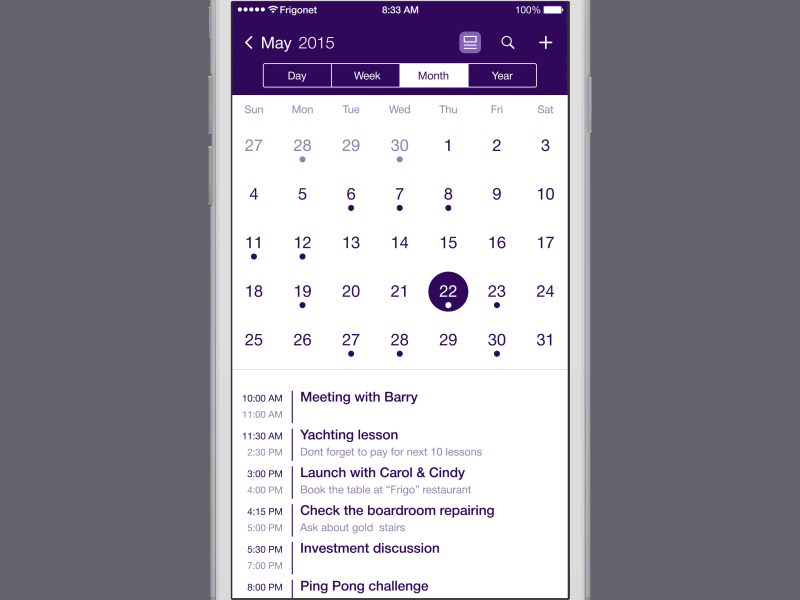 Calendar vs Planets animation app calendar design event gif ios iphone mobile planet ui ux