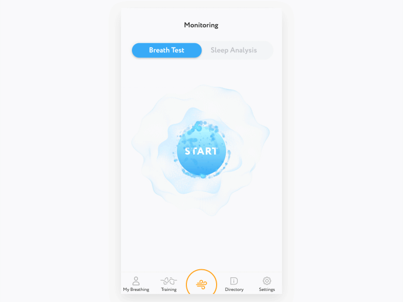 Breath monitoring app