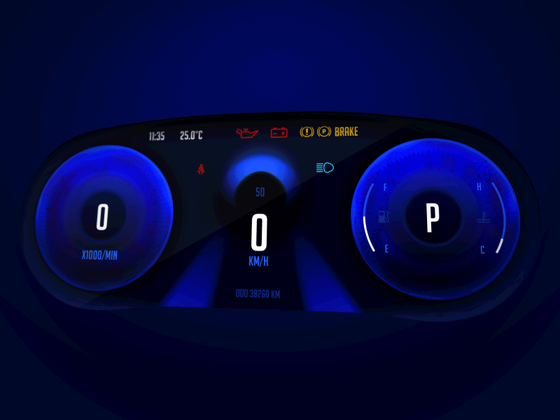 Car Dashboard animation automobile car concept dashboard engine fastandfurious interface navigation speed ui vehicle