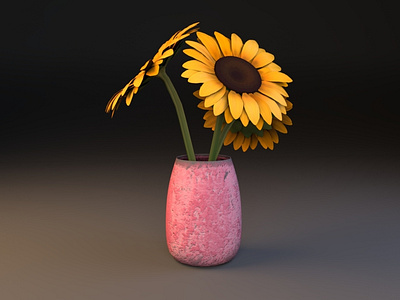 sunflower 3d model