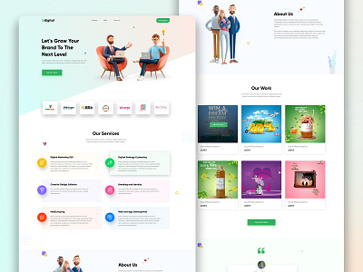 Digital Agency Website creative agency creative agency ui creative design digital agency digital agency ui illustration trendy design ui ux design uidesign webdesign