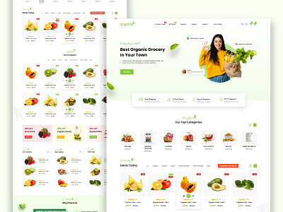 Organia - Organic Food Store ecommerce food store landing page organic organic food organic store store