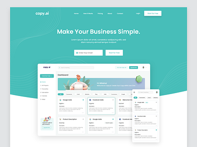 Copy.AI - SaaS Landing Page Design