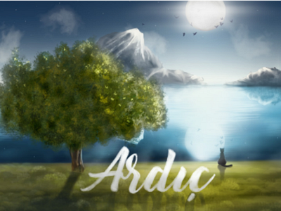 Ardıç - Digital Drawing fun with Krita & Wacom concept art digital drawing green krita moon night tree