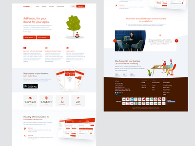 adFendo illustration landing page ui uiux user interface ux vector web web design web ui website