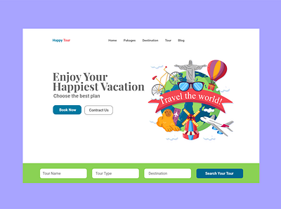 Travel Agency landing page ui uiux user interface ux web web design web ui website