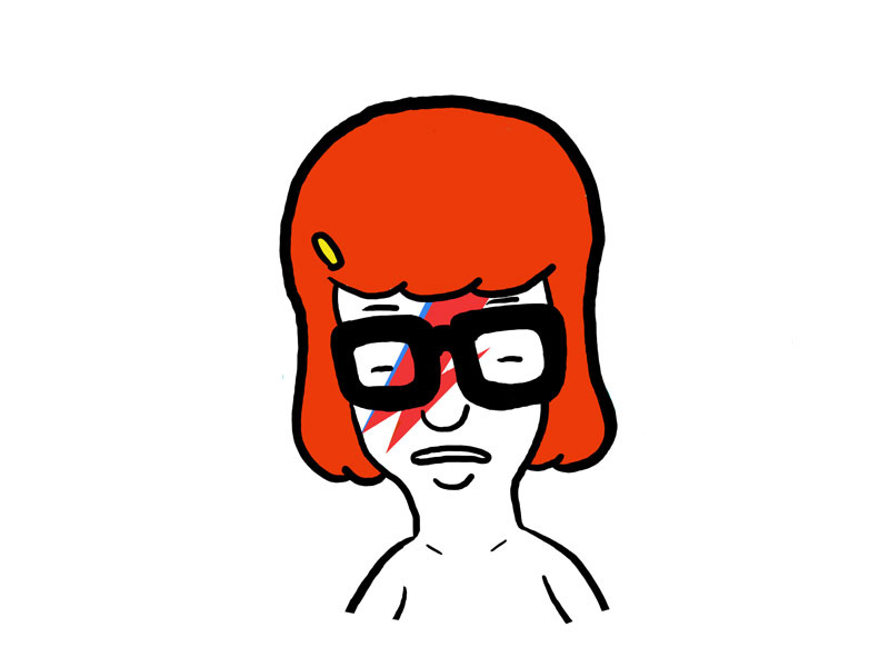 Tina Bowie david bowie tina bobs burgers illustration