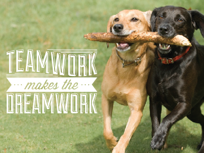 Teamwork Makes the Dreamwork by Liz Wetzel on Dribbble