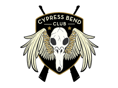 Cypress Bend Club badge design duck graphic hunting logo