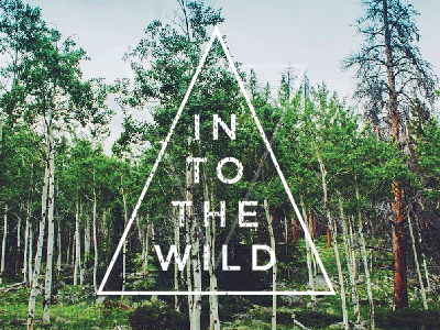 In To The Wild design outdoors simple typography wild wilderness