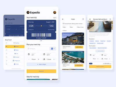 Expedia Mobile App (Redesign) booking concept holiday hotel mobile mobile app travel vacation wpa