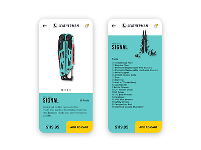Leatherman Tools Mobile App Concept app branding concept app design illustration interface mobile app ui uiuxdesign userinterface ux web website