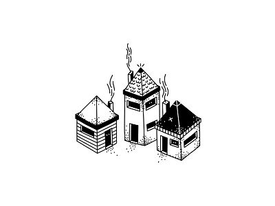 Smokin' Houses design illustration minimal