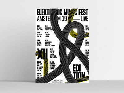 Elektro music fest branding design graphic design logo poster typography