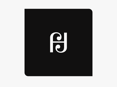 HJJ Logo Icon brand branding clean design flat icon lettering logo minimal typography