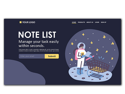 Note List UI Website