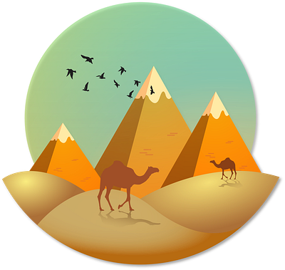 Desert Camel design illustration