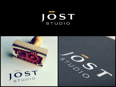 Jost Studio brand crown excellence ink jost king logo stamp studio type