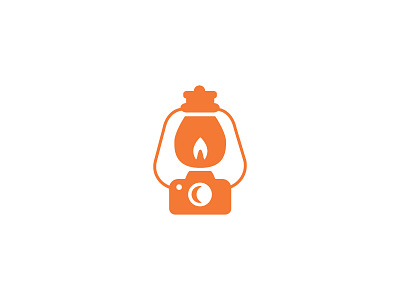 Photography Logo camera flame icon lamp lantern light logo orange photography