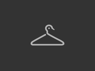 Iron Duck Clothing bird black closet clothing cloths duck hanger icon logo white wire