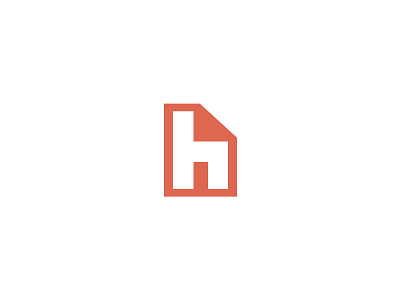 heypage door h hey home icon logo monogram paper portal