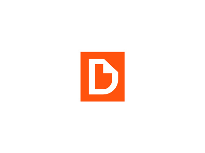 DocBox WIP box document icon logo negative space orange paper