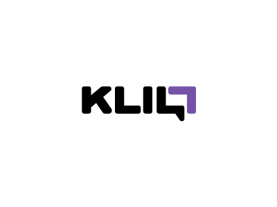 kliq logo custom distribute mobile q send speech bubble type
