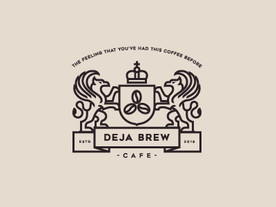 Dejabrew branding cafe logo design