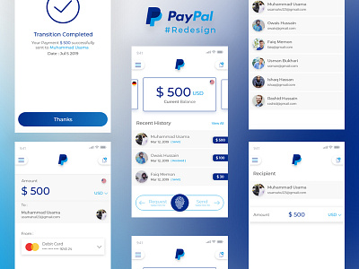 Paypal Redesign app cashtransfer clean cleanui interface mobileapp paymenttransferapp paypal paypalredesign redesign ui ux