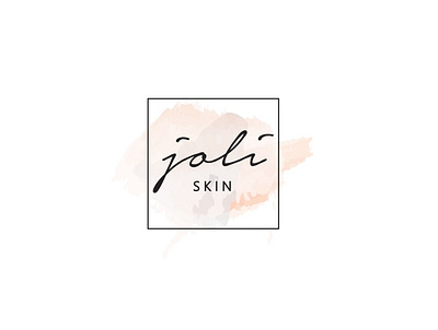 joli skin logo creative design feminine skin watercolor