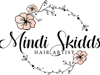 Mindi Skidds Logo creative flower hairatist literal organic