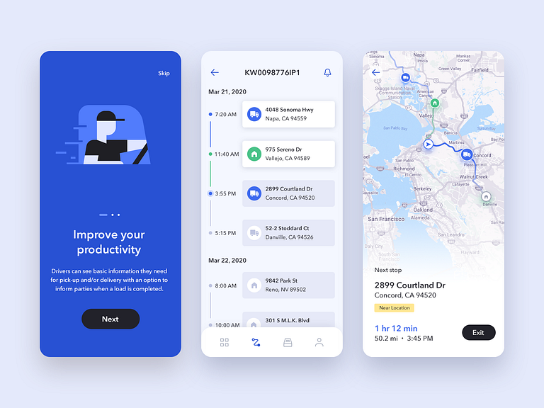 Truck Driver app by Milos on Dribbble