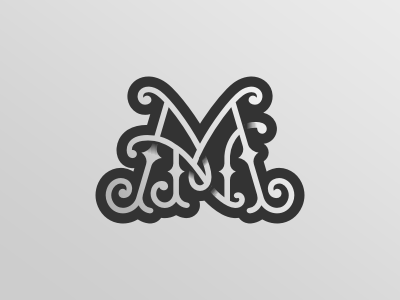 NM monogram version 2 font initials monogram typo